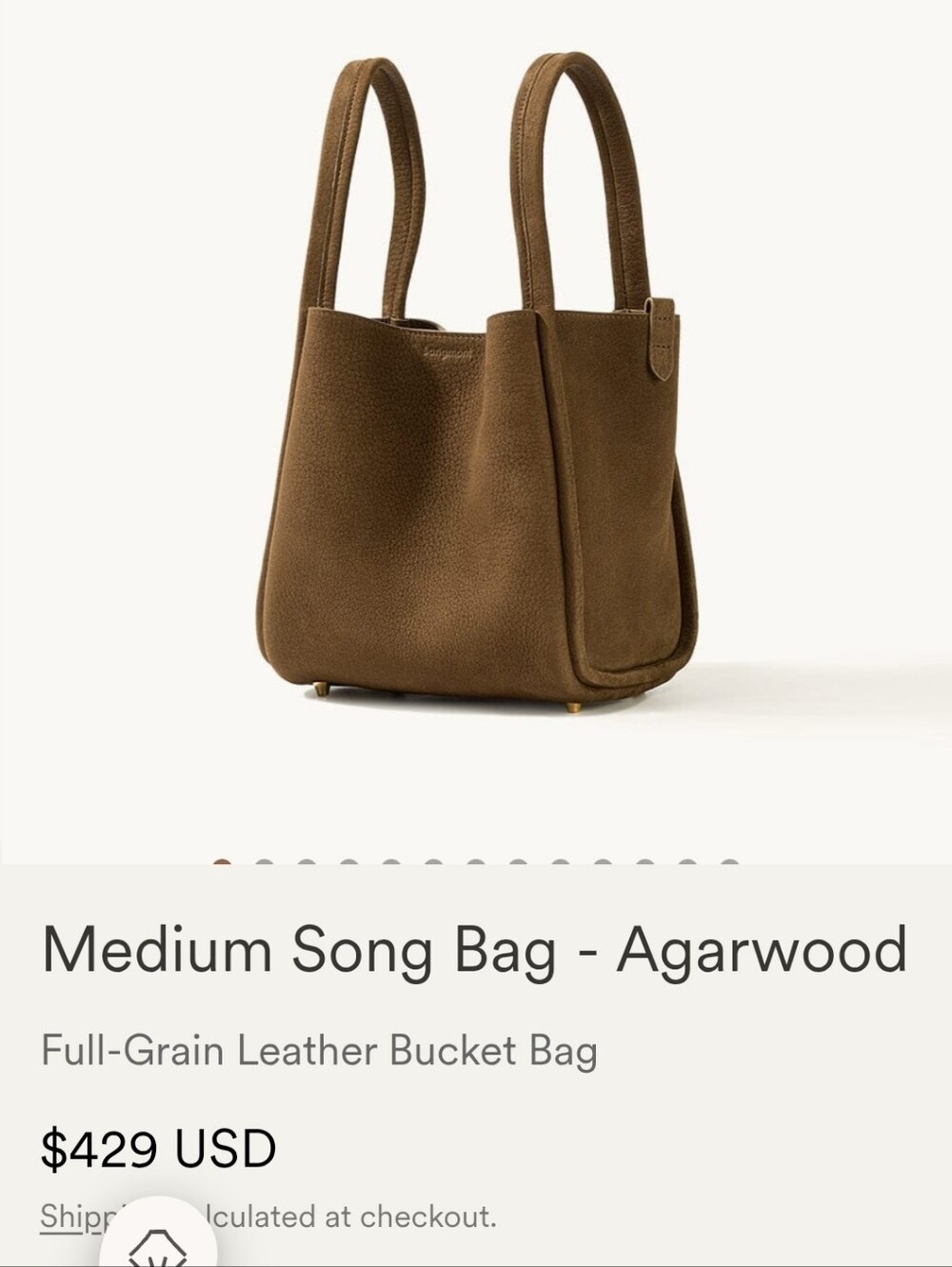 Songmont Medium Song Bag(new Version) Full Leather Agarwood Suede